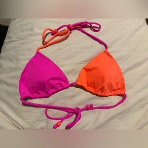 Victoria's Secret Pink and Orange Bikini Top